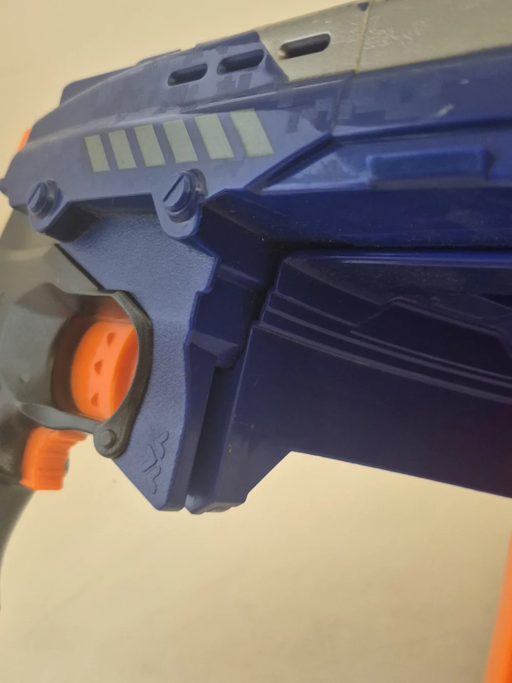 Nerf Hail-Fire Dart Blaster - Dark Blue & Bright Orange
